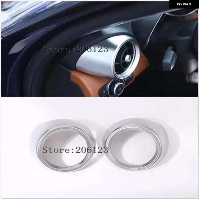 ハイフライングインナーアクセサリー エア アウトレット ベントカバー 装飾 トリム マット ABS アルファロメオ ジュリア 2017-2019