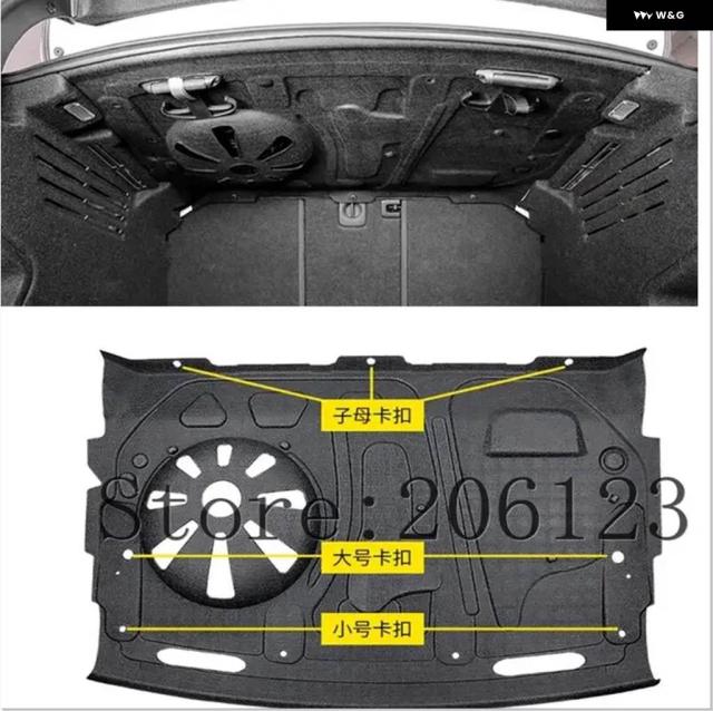 2016年 - 21年モデル アウディ A4 B9 A4Lカー スタイリング カー トランク 防音綿マット ステッカー プロテクション 1枚