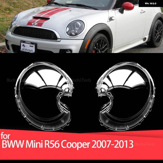 ヘッドライト カバー ランプシェード 防水 シェルカバー ランプクリアレンズ カバー ミニR56クーパー2007-2013用