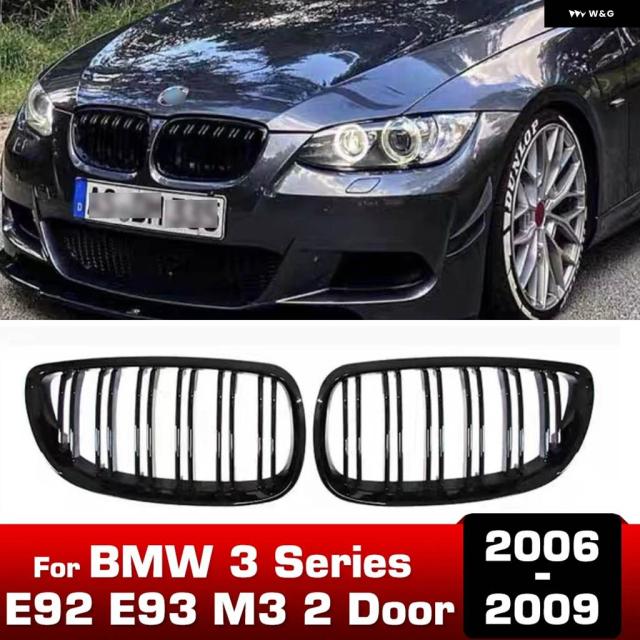 BMW E92E93M3 3シリーズ 2ドア 2006-2009年モデル フロント グリル グロスブラック グリル 316I 320D 320I 323I 325D 325I 330I ABS グリル