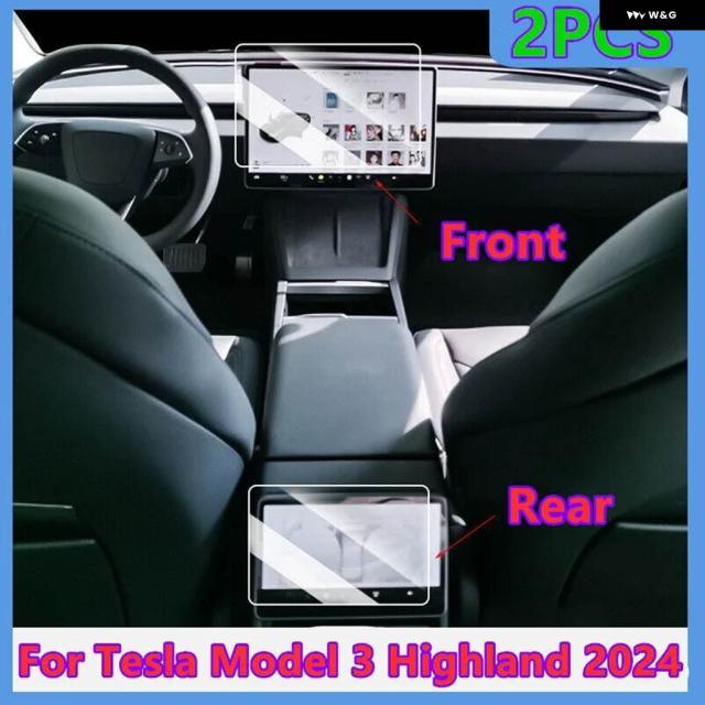 テスラ モデル3ハイランド2024用 フロントリア 強化ガラススクリーン プロテクター 2枚 8,345円