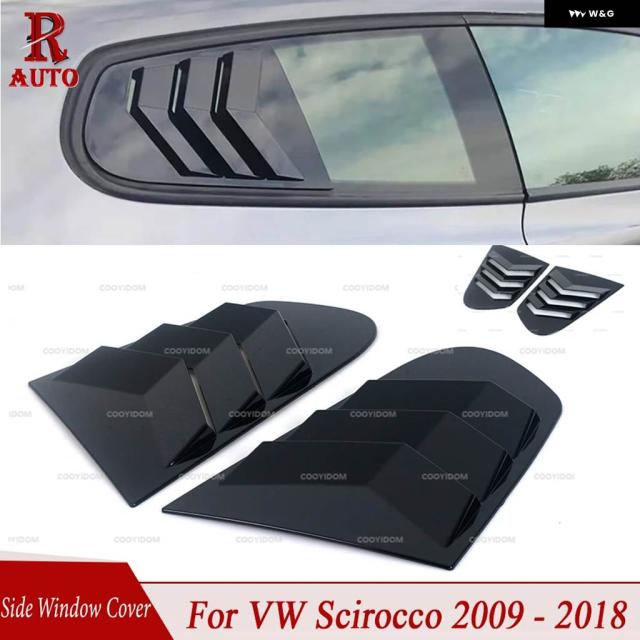 ベントカーボンサーフェス スタイル 装飾 アクセサリークォーターサイドウィンドウルーバースクープVW シロッコ2009-2018用