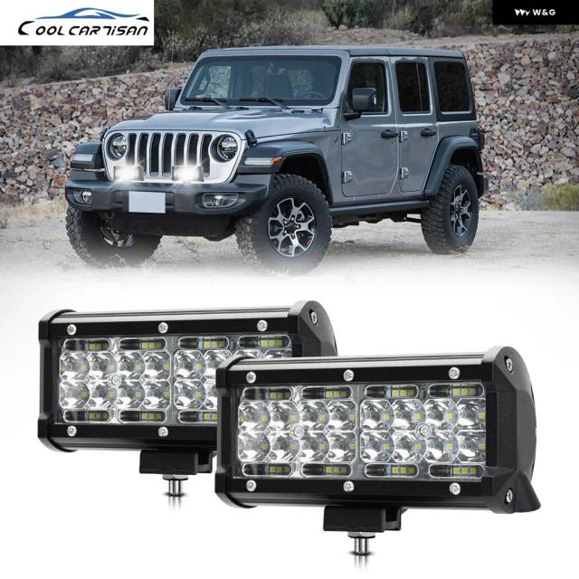 4/7インチ長距離LED ヘッドライト カーマイルスポットフラッドLED4X4アクセサリーオフロード ライトバー 12V24VATV SUV オートバイ