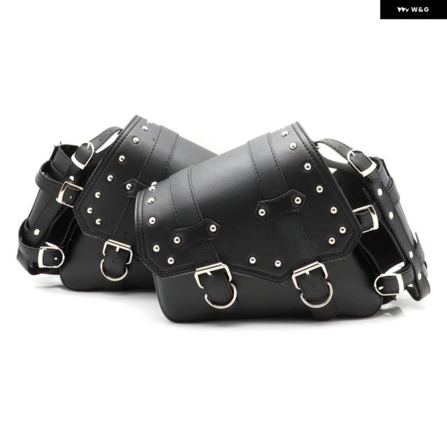 左/右 PU レザー バイク サドルバッグ サイドツール ラゲッジバッグ サドルバッグ ホンダ / スズキ / カワサキ / ヤマハ