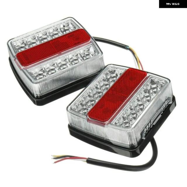 2ピース 12V リア LED 潜水式トレーラー テールライト キット ボートマーカー トラック 防水_2