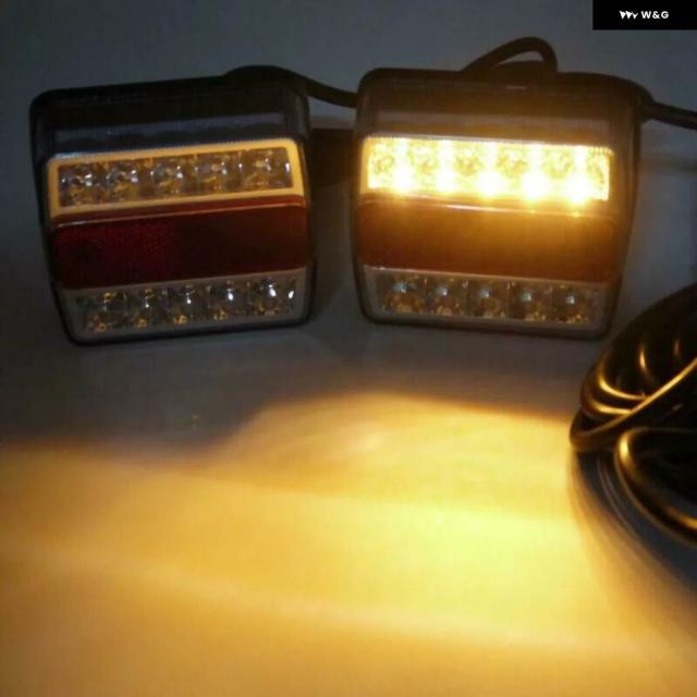 2ピース 12V リア LED 潜水式トレーラー テールライト キット ボートマーカー トラック 防水_5