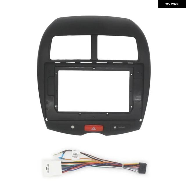 2 DINカー ラジオ ファシア 三菱 ASX RVR アウトランダー 2010 - 2016 スポーツオート ステレオ 取り付け ダッシュボード パネル 取り付け トリム フレーム キット_8