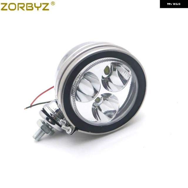 ゾルビズ クローム 自動二輪車 金属元素 レトロ LED くぐり抜ける動かす 前照灯 フォグライト ハーレー 喫茶店 レーサー クリーヴァ