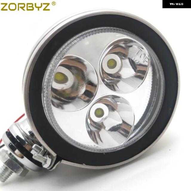 ゾルビズ クローム 自動二輪車 金属元素 レトロ LED くぐり抜ける動かす 前照灯 フォグライト ハーレー 喫茶店 レーサー クリーヴァ