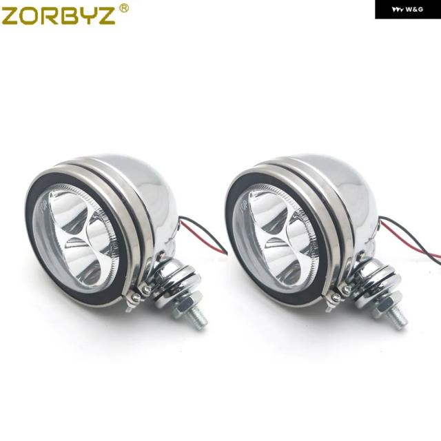 ゾルビズ クローム 自動二輪車 金属元素 レトロ LED くぐり抜ける動かす 前照灯 フォグライト ハーレー 喫茶店 レーサー クリーヴァ