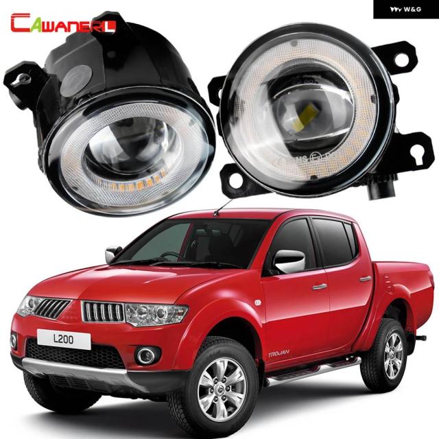 フォグライト 協議会 LED エンジェルアイ DRL デイタイム 駈けっくらともし火 30W 8000LM 12V 三菱 L200 STRADA TRITON 2005-2019