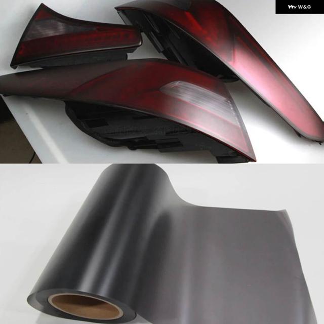 40CM*100/200/300/500/900CM スモークライトフィルム 車 マットブラックティント ヘッドライト テールライト フォイルライト ビニールフィルム リアランプ ステントフィルム