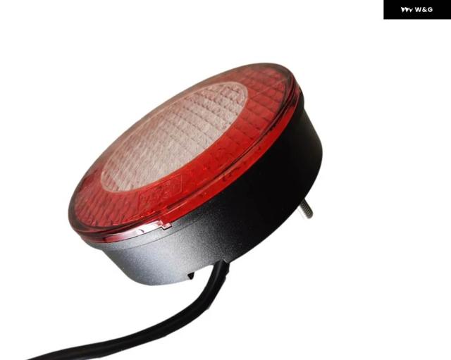 2E4 95MMハイ トラック ラウンド テールライト 12V赤 アンバー LED テールランプ トラック バス カーストップウィンカーバックライト_3