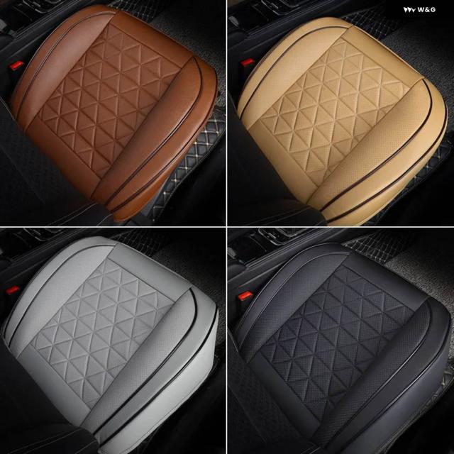 フロントカーシートカバー PUレザーカーシート クッション シート プロテクター カーチェア パッド マットオート