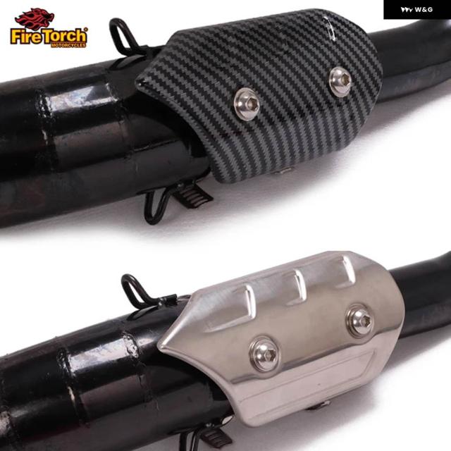 バイク マフラー ヒートシールド カーボンカバー 断熱防灼傷マフラー プロテクター 3.8MM4.5MM_2