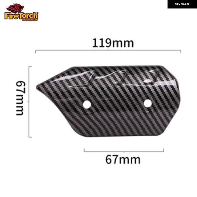 バイク マフラー ヒートシールド カーボンカバー 断熱防灼傷マフラー プロテクター 3.8MM4.5MM_4