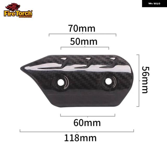 バイク マフラー ヒートシールド カーボンカバー 断熱防灼傷マフラー プロテクター 3.8MM4.5MM_5