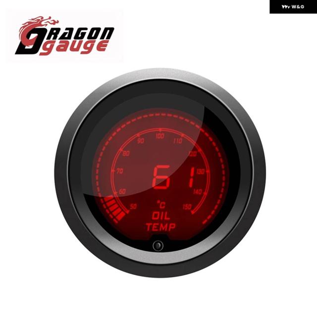 ドラゴンゲージ 52MM タコメーター 電圧ブースト 水温 オイル温度 オイルプレス ETG ゲージ LED デジタル表示 ゲージ 7色_10