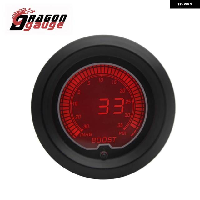 ドラゴンゲージ 52MM タコメーター 電圧ブースト 水温 オイル温度 オイルプレス ETG ゲージ LED デジタル表示 ゲージ 7色_8