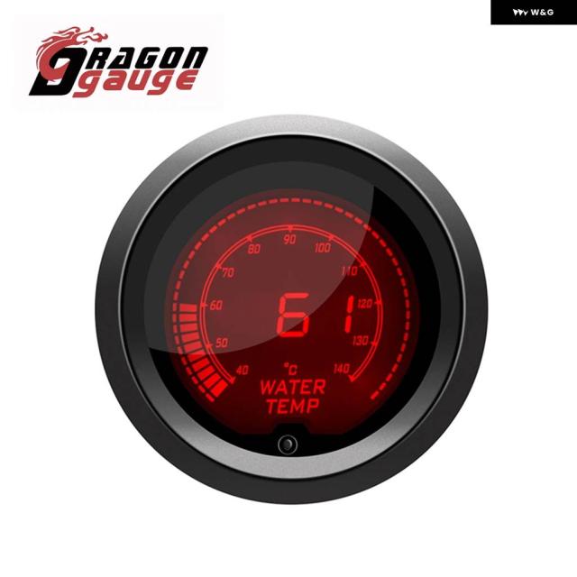 ドラゴンゲージ 52MM タコメーター 電圧ブースト 水温 オイル温度 オイルプレス ETG ゲージ LED デジタル表示 ゲージ 7色_9