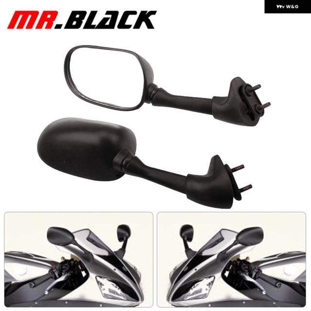 バイク ミラー ブラック レーシング ヤマハ R1 1998 99 2000 2001 R6 1999-2005 R6S 2006 2007 2008