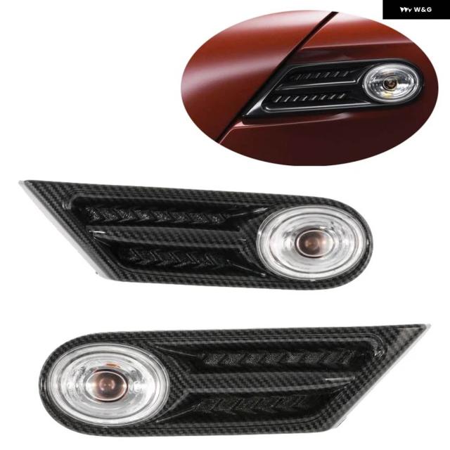 車側 インジケーター ライト フェンダーマーカー カーボンブラック BMW MINI R56 R57 R58 R59 2007-2013 シグナルライト 63137260202 63137260201
