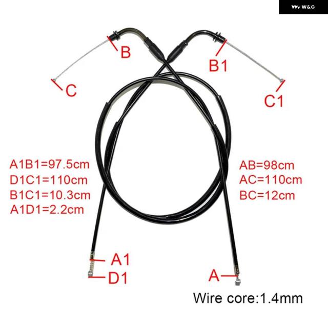 90CM/ 110CM/ 130CM/ 150CM バイク スロットルライン ケーブル ワイヤー ハーレー スポーツスター XL883 XL1200 1200 XL1200R_7