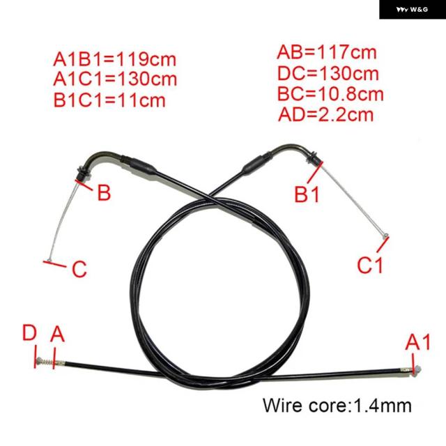 90CM/ 110CM/ 130CM/ 150CM バイク スロットルライン ケーブル ワイヤー ハーレー スポーツスター XL883 XL1200 1200 XL1200R_8