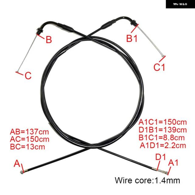 90CM/ 110CM/ 130CM/ 150CM バイク スロットルライン ケーブル ワイヤー ハーレー スポーツスター XL883 XL1200 1200 XL1200R_9