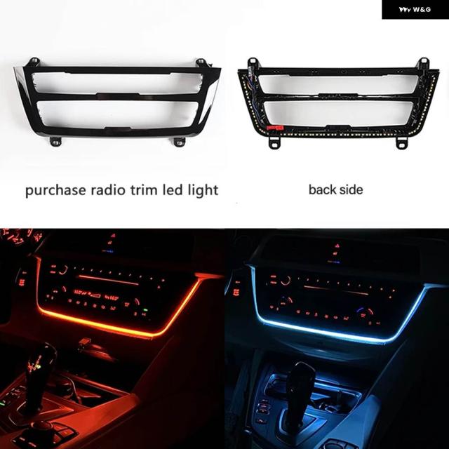ダッシュボード センター コンソール アンビエントライト インテリア 2色 ラジオ AC パネル LED トリム BMW 3 4 F30 F31 F32 F33 F34 F36_1