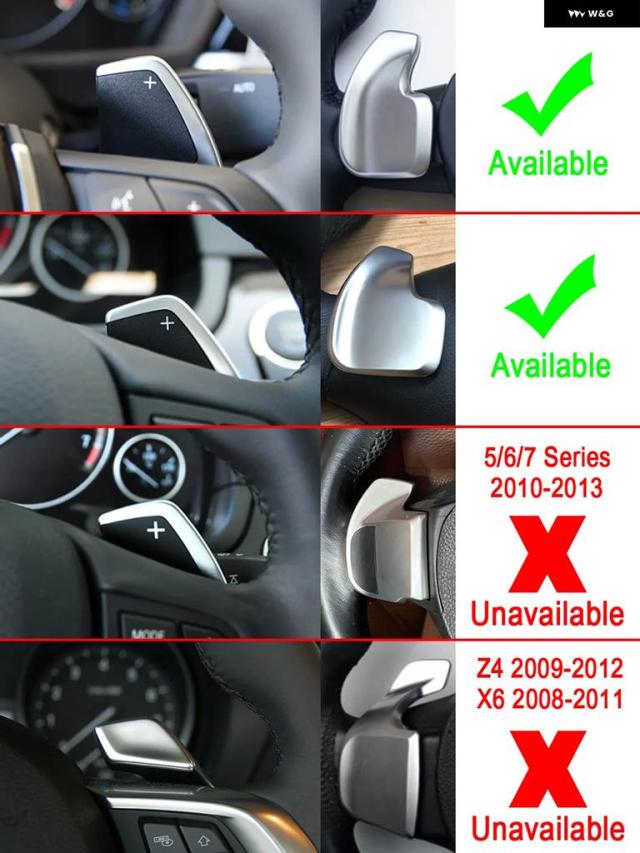 パドル シフト BMW 5/6/7 GC GT F06 F07 F10 F11 F12 F13 F02 F04 グランクーペ ツーリスモ カー ステアリングホイール エクステンド ステッカー_1