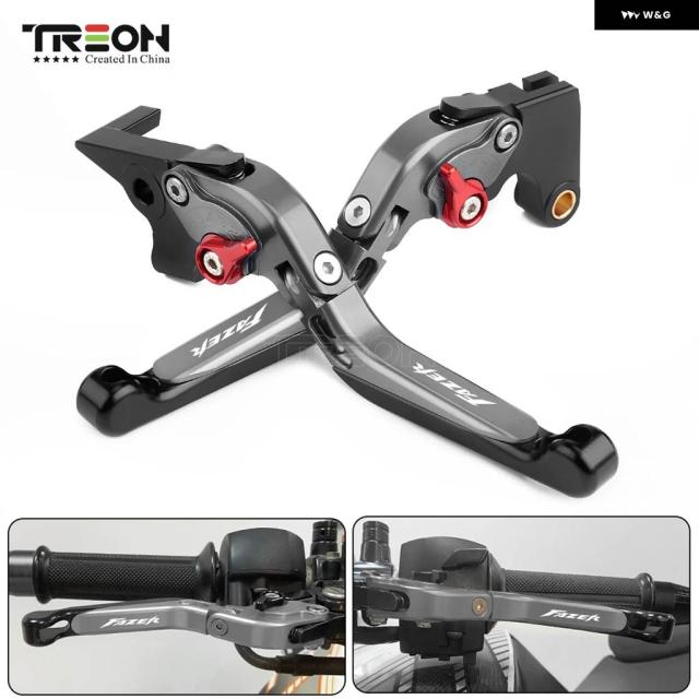 ヤマハ FZ1 FAZER/GT 06-13 FZ6 FAZER/S2 04-11 FZ6R 09-17 FZ8 11-15 レバー バイク 用 折りたたみ 式 伸縮式 ブレーキ レバー