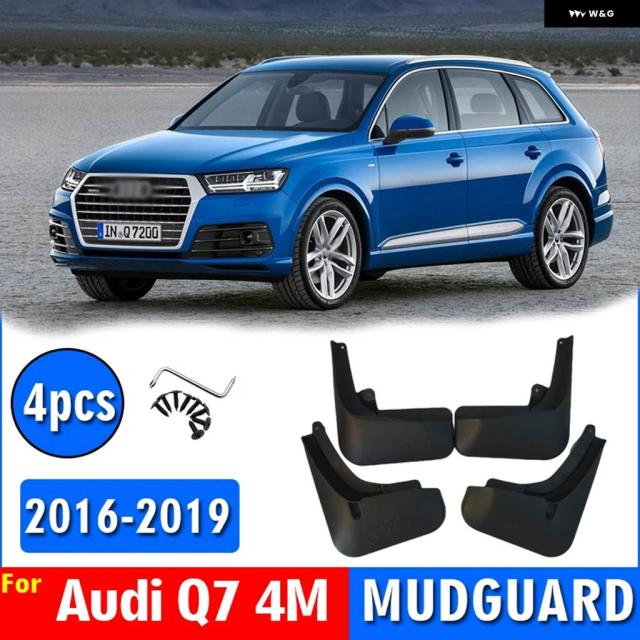 アウディ Q7 4M 2016 - 19 マッドガード フェンダー マッド フラップ ガード スプラッシュマッド フラップ カー オートスタイライン フロント リア 4個