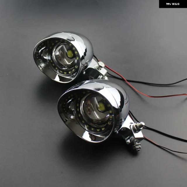 12V バイク LED ヘッドライト ドライビング ブレット フォグランプ スポットライト ハーレー ホンダ ヤマハ スズキ カワサキ