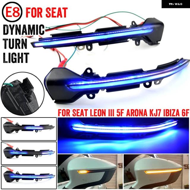 ダイナミック ウィンカー サイドミラー インジケーター SEAT LEON III MK3 5F ST FR CUPRA IBIZA MK5 V KJ1 ARONA KJ7 LED ウィンカーライト