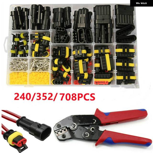 708/408/382/352/240/296/194/15PCS 1-6いの一番HID 雨合羽 ワイヤーコネクタマリン明かり 有線テレビ コネクタプラグ 貨物自動車 馬具
