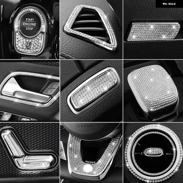 メルセデス ベンツ A クラス W177 2018 - 21 A180 A200 A220 A250 A35 AMG センター コンソール トリム ダイヤモンドカバー クリスタル ステッカー