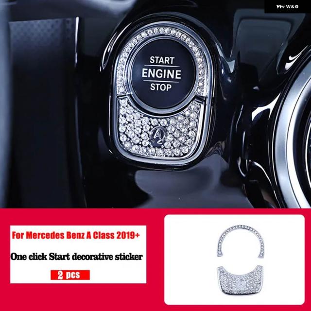 メルセデス ベンツ A クラス W177 2018 - 21 A180 A200 A220 A250 A35 AMG センター コンソール トリム ダイヤモンドカバー クリスタル ステッカー_5