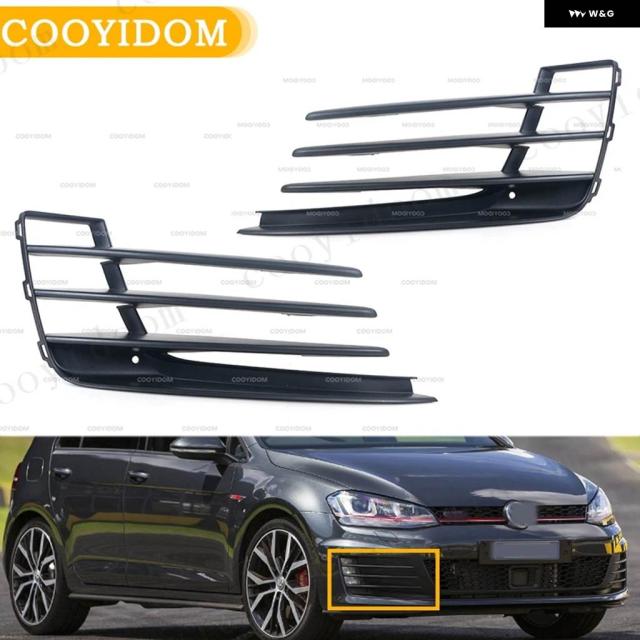 フロント バンパー フォグライト グリル フォグライト オープンベント グリル 吸気カバー VW GOLF 7 GTI 2013-2016 フォグライト グリル バンパー