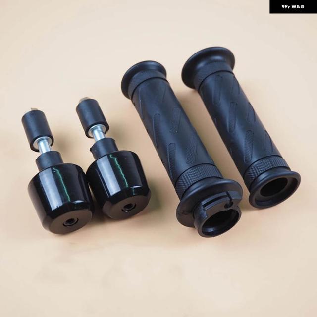 バイク 用 ノンスリップハンド グリップ ハンドルバー スロットル 7/8インチ 22MM+ バーエンド キャップ CG125GN125 GS150_10