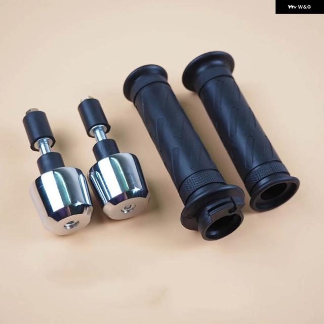 バイク 用 ノンスリップハンド グリップ ハンドルバー スロットル 7/8インチ 22MM+ バーエンド キャップ CG125GN125 GS150_9