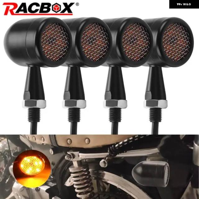 メタルバレット バイク LED ウィンカーライト インジケーター ランプ アンバー モト フラッシュライト ブリンカー ホンダ