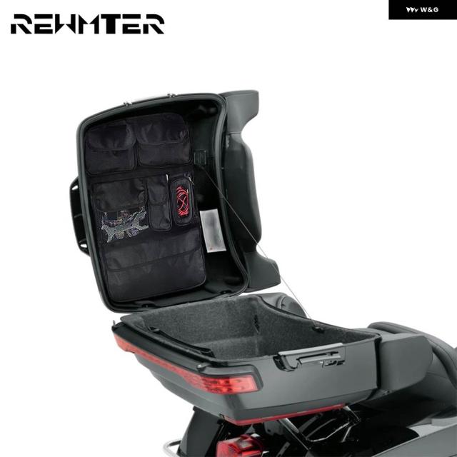 バイク 用 サドルバッグ ツアー用 キャリア オーガナイザー 蓋 収納 バッグ ハーレー ツーリング ロードキング ストリートグライド FLHR FLHTK 2014年以降