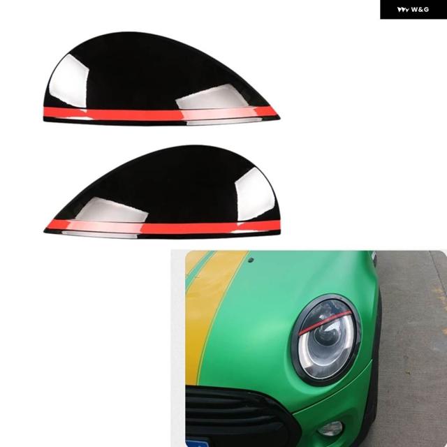 ヘッドライト アイブロウま毛カバー ヘッドライト ランプ ステッカー ミニクーパー F54 F55 F56 F57 R55 R56