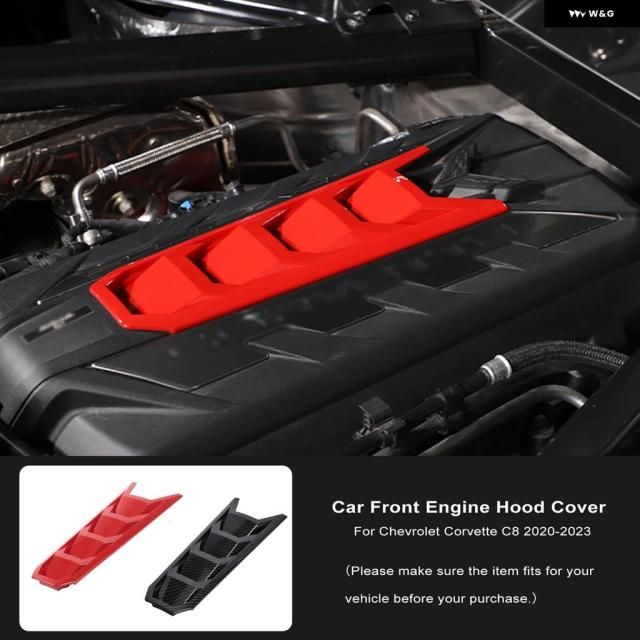 ABS カーボン カーフロント エンジン フードカバー トリム ステッカー シボレー コルベット C8 スティングレー Z51 Z06 2020-2023