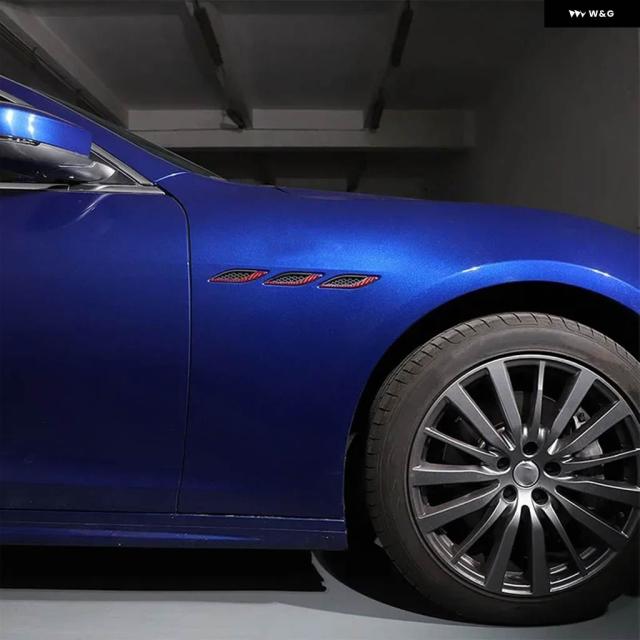 マセラティ ギブリ 2014-2022 ソフトカーボン カーサイド エアベント フェンダーカバー トリム ステッカー_4