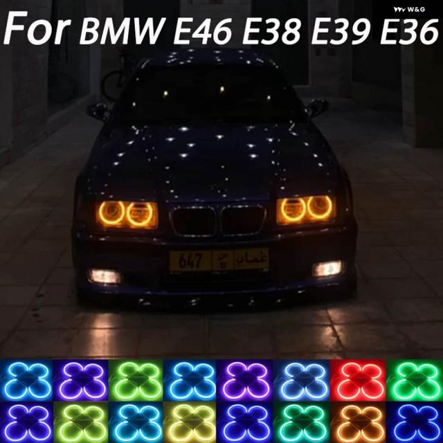 E46 RGB コットン エンジェルアイキット ハローリング 131MM*4 BMW E36 E38 E39 525I 528I 530I 540I 740I 750I 730D 740D 728I 320I 325I 330I