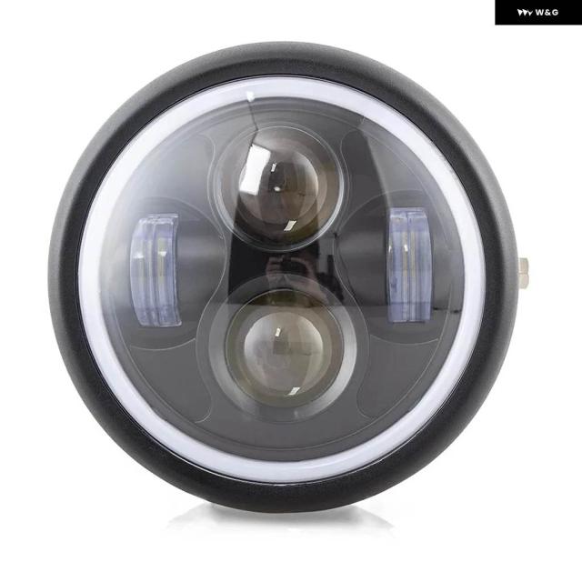 ホンダ バイク 5.7インチ ヘッドライト CG125/GN125 エンジェルアイ LED ヘッドライト