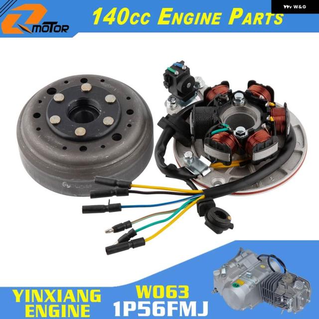 140CC オートバイ 点火 マグネトステーターフライホイールライト YINXIANG YX 1401P56FMJ W063 エンジン BSE SDG SSR ダートピット バイク