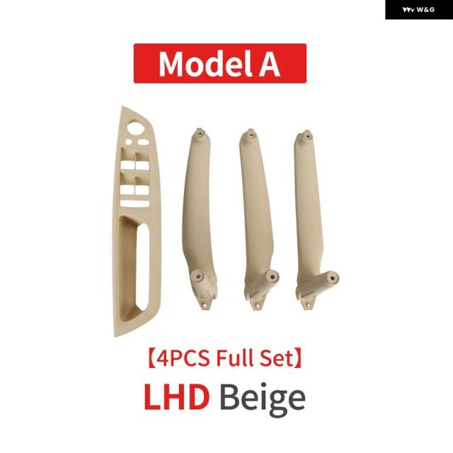 LHD RHD 4PCS 車内 ドアハンドル インナー パネル プル トリム カバー ハンドルセット アームレスト BMW E70 E71 E75 X6_8